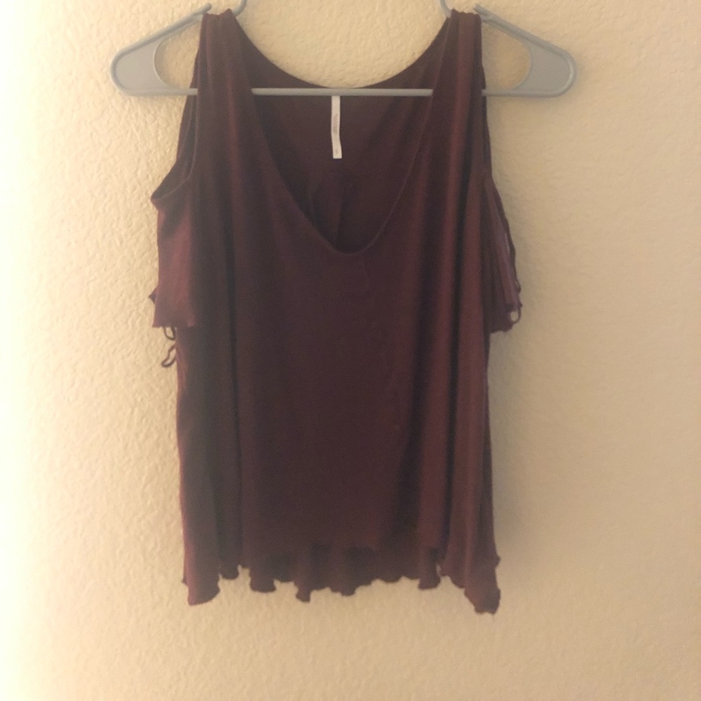 Free people shoulder keyhole blouse